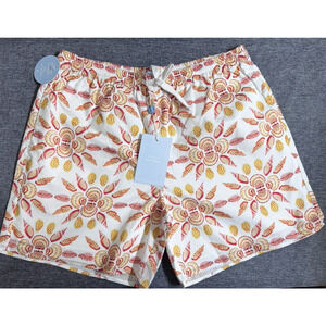 Hill House The Leo Short Men's Beach Orange Shell Mosaic Size Medium